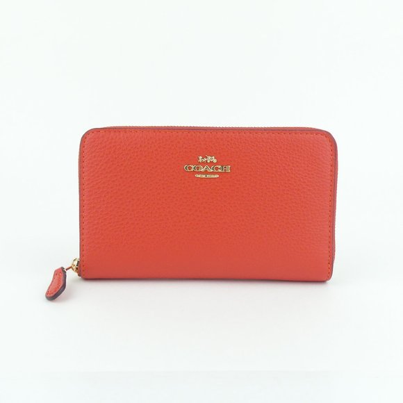 Coach Mango Medium ID Zip Leather Wallet NWT C4124 - Picture 1 of 5